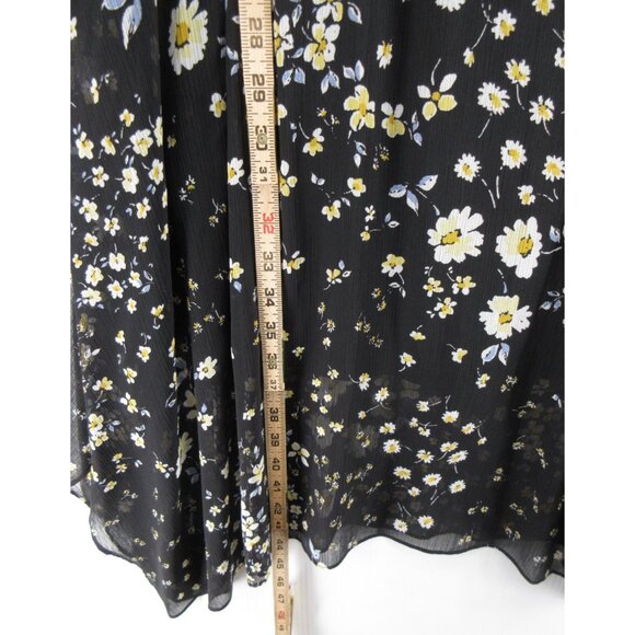 Karl Lagerfeld Dress 4 Wrap Fit & Flare Daisy Floral Zip Up Pockets - Picture 4 of 11